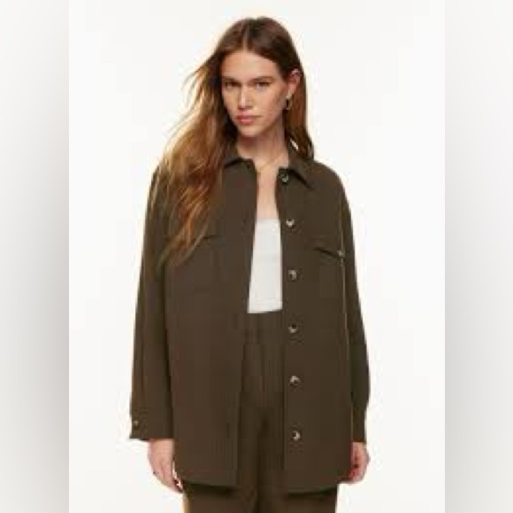 New without tags Aritzia Wilfred free the Ganna shirt brown size medium